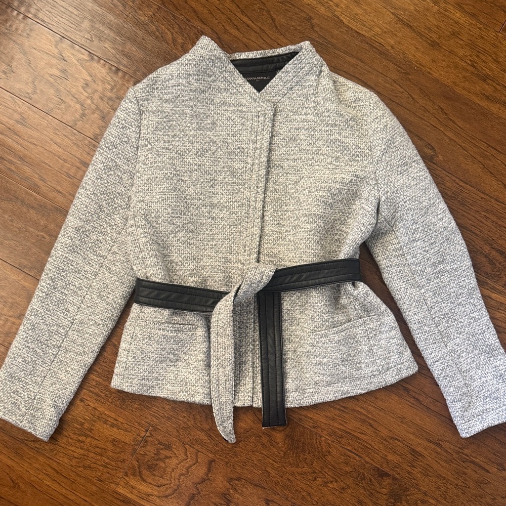 Banana Republic Factory wrap jacket with black trim